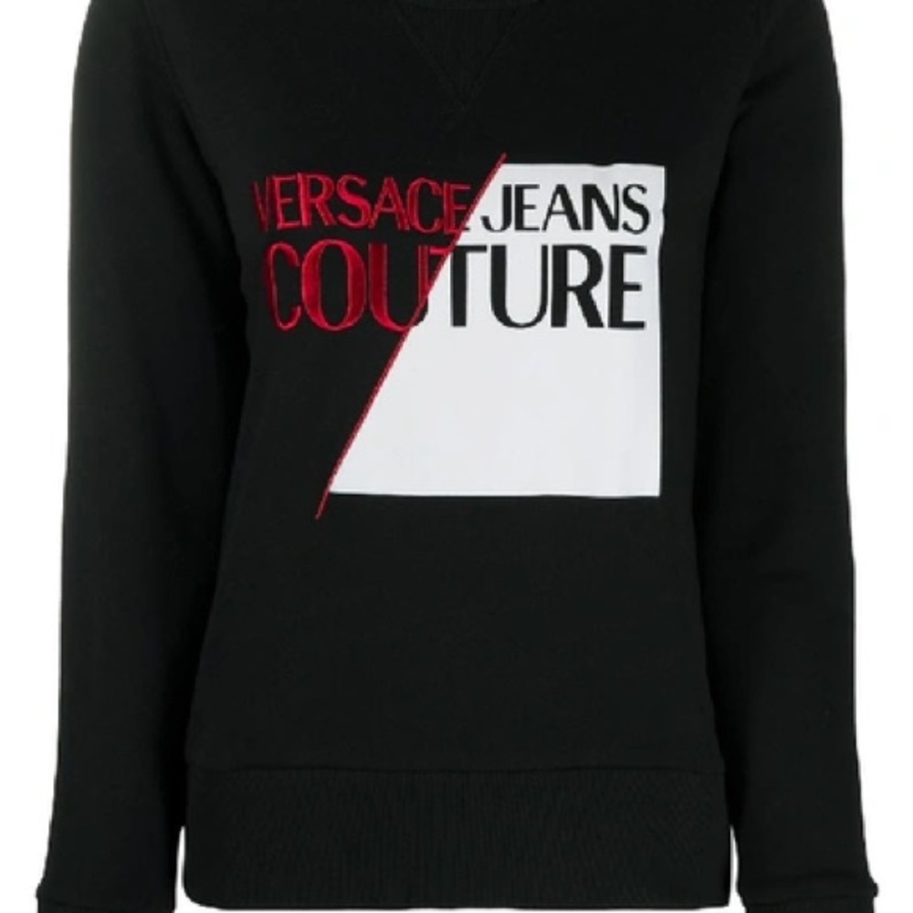 Versace Jeans Collection Black Crew Neck Sweater